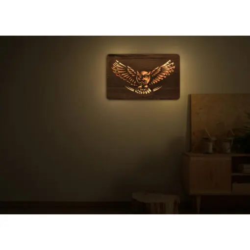 Das nach hinten offene LED-Wandbild beleuchtet die dahinterliegende Wand des Raumes und diese reflektiert das Licht ohne zu blenden.