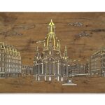 LED-Wandbild "Dresdner Frauenkirche" 100cm x 62cm mit Akku/Batterie