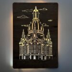 LED-Wandbild "Dresdner Frauenkirche" 62cm x 90cm
