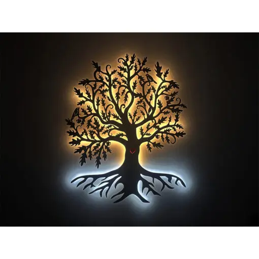 Das nach hinten offene LED-Wandbild beleuchtet die dahinterliegende Wand des Raumes und diese reflektiert das Licht ohne zu blenden.