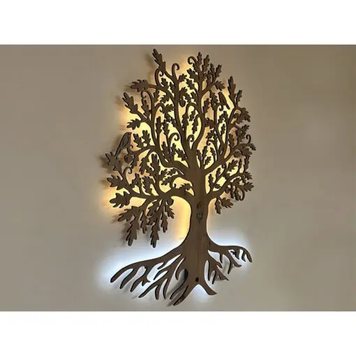 Das nach hinten offene LED-Wandbild beleuchtet die dahinterliegende Wand des Raumes und diese reflektiert das Licht ohne zu blenden.