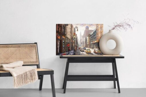 Leinwandbild 3D-Ansicht Der New Yorker Straße
