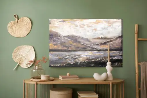 Leinwandbild Abstrakte Berglandschaft