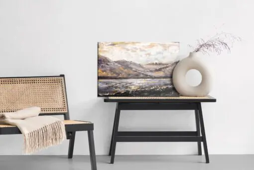Leinwandbild Abstrakte Berglandschaft