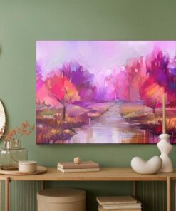 Leinwandbild Abstrakter Rosa Park