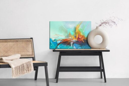 Leinwandbild Abstraktes Segelboot