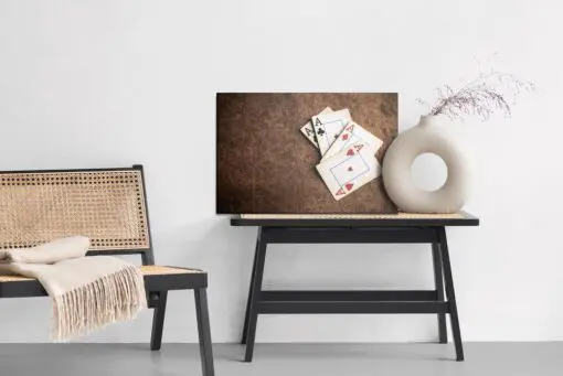 Leinwandbild Alte Spielkarten