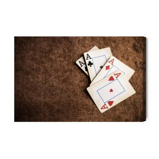Leinwandbild Alte Spielkarten