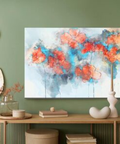 Leinwandbild Aquarell Mohn