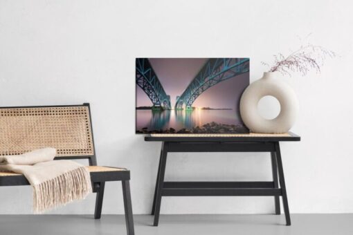 Leinwandbild Brücke South Grand Island Bridge In Usa