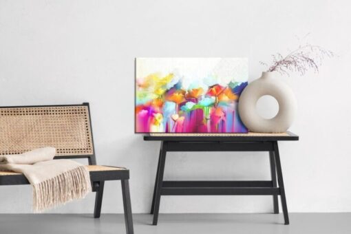 Leinwandbild Bunte Abstrakte Blumen
