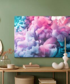 Leinwandbild Bunte Abstrakte Farbe