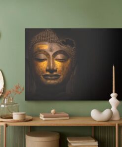 Leinwandbild Das Gesicht Des Buddha