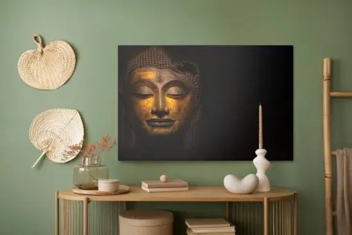 Leinwandbild Das Gesicht Des Buddha