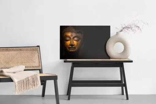 Leinwandbild Das Gesicht Des Buddha