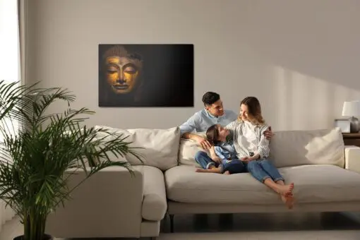 Leinwandbild Das Gesicht Des Buddha