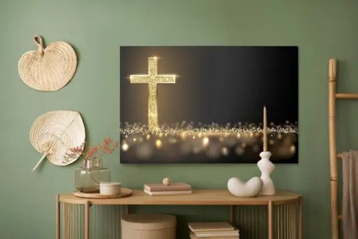 Leinwandbild Das Goldene Kreuz