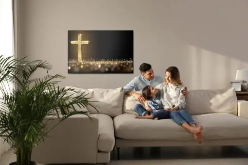 Leinwandbild Das Goldene Kreuz