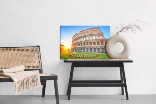 Leinwandbild Das Kolosseum Bei Sonnenaufgang 3D