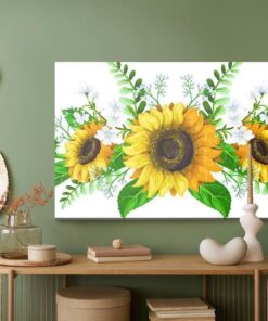 Leinwandbild Dekorative Sonnenblumen