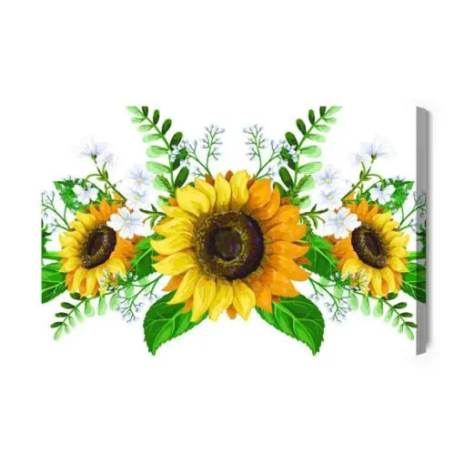 Leinwandbild Dekorative Sonnenblumen