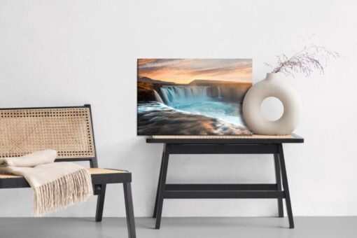 Leinwandbild Der Majestätische Wasserfall In Island