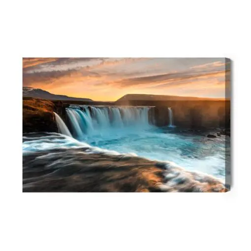 Leinwandbild Der Majestätische Wasserfall In Island