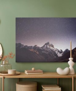 Leinwandbild Der Sternenhimmel In Den Bergen