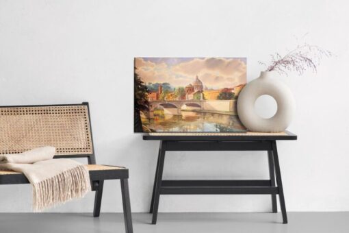 Leinwandbild Der Tiber In Rom