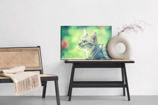 Leinwandbild Die Katze Sieht Aus Wie Gemalt