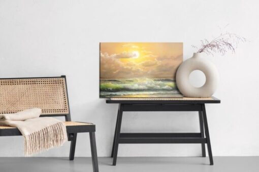 Leinwandbild Die Sonne Und Die Wolken Über Dem Meer