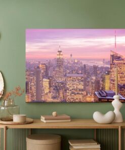 Leinwandbild Ein Panorama Von New York Bei Nacht