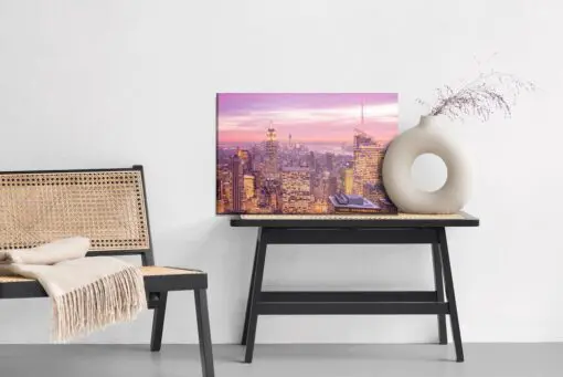 Leinwandbild Ein Panorama Von New York Bei Nacht