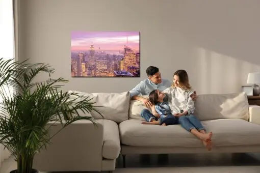 Leinwandbild Ein Panorama Von New York Bei Nacht
