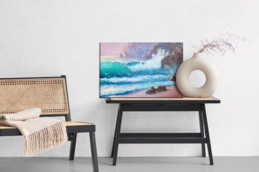 Leinwandbild Felsen Am Meer