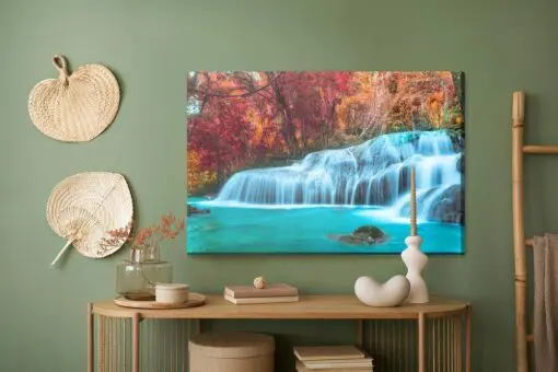 Leinwandbild Herbstwasserfall In Thailand