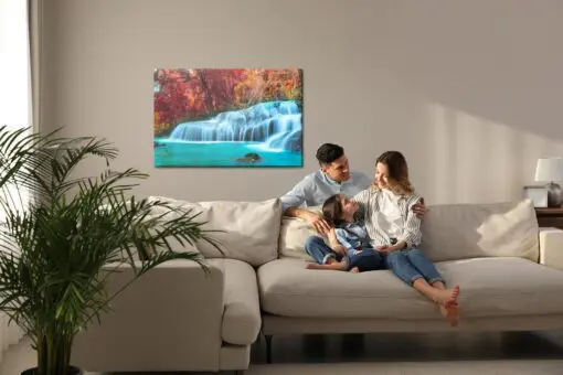 Leinwandbild Herbstwasserfall In Thailand