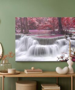 Leinwandbild Huay Mae Khamin Wasserfall In Thailand