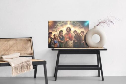 Leinwandbild Jesus Christus Umgeben Von Heiligen