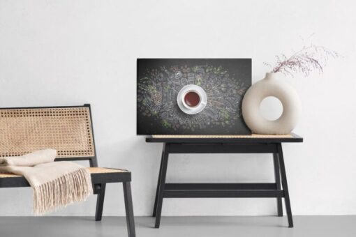 Leinwandbild Kaffee Von Oben