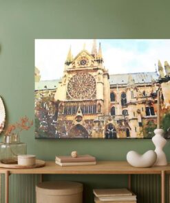 Leinwandbild Kathedrale Notre Dame Wie Gemalt