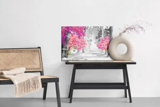 Leinwandbild Kirschblüten In Aquarell Gemalt
