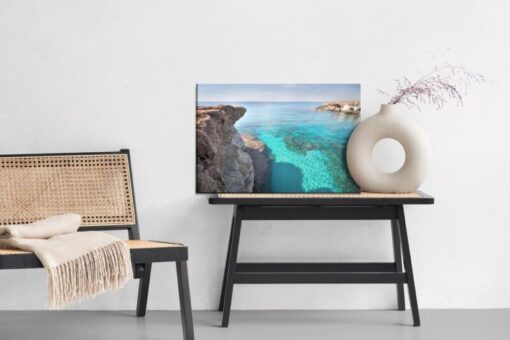 Leinwandbild Klippen Mit Klarem Wasser