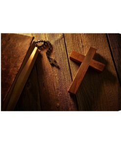 Leinwandbild Kreuz Auf Holz