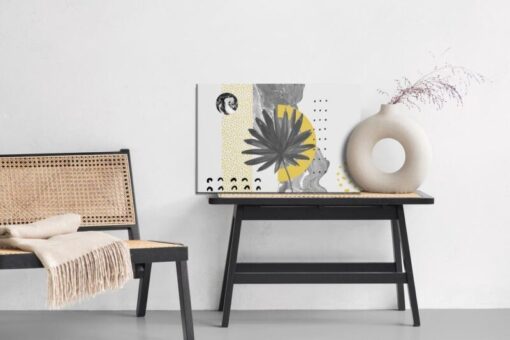 Leinwandbild Kunstwerke Mit Blättern Und Mustern