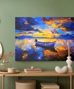 Leinwandbild Leeres Boot Im Meer
