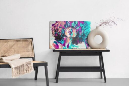 Leinwandbild Louise - Oil Painting. Conceptual Abstract Picture Of A Beautiful Girl. Oil Painting And Palette Knife On Canvas.