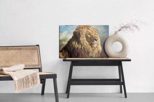 Leinwandbild Majestätischer 3D-Löwe