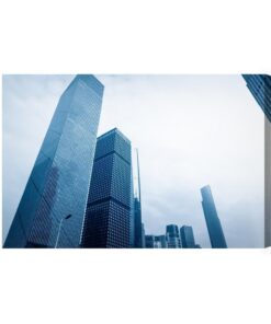 Leinwandbild Moderne Wolkenkratzer Hongkong