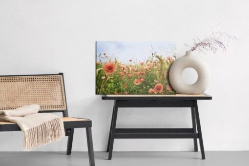 Leinwandbild Mohnblumen Auf Der Wiese
